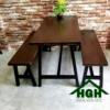 Bàn ghế cafe mặt gỗ HGH 33