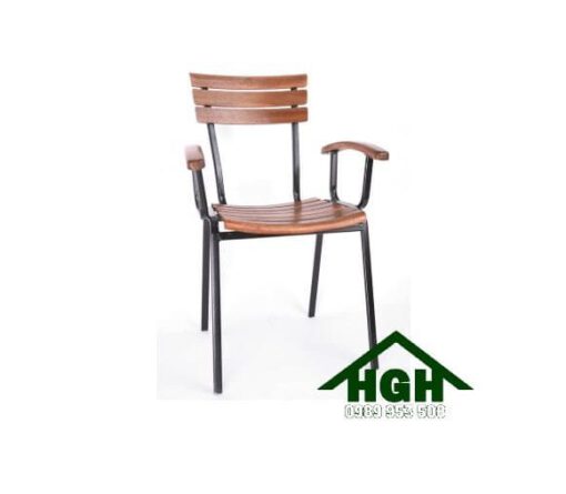 Ghế cafe mặt gỗ chân sắt HGH87