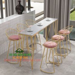 Bàn ghế sắt decor cafe - HGH1393