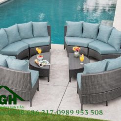 Bộ bàn ghế sofa dáng cong - HGH16918