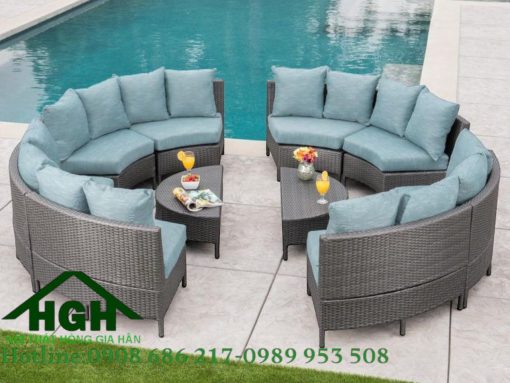 Bộ bàn ghế sofa dáng cong - HGH16918