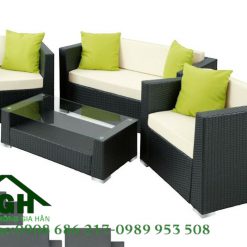Bộ bàn ghế sofa mây nhựa giá rẻ - HGH1699
