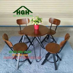 Bộ bàn ghế chân cao decor - HGH1010