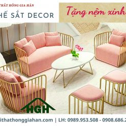 Bộ bàn ghế sắt sofa decor - HGH15100