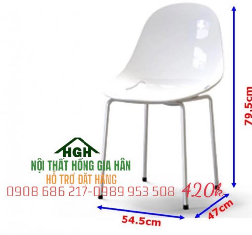 Ghế LOLA nhựa màu trắng - HGH25108