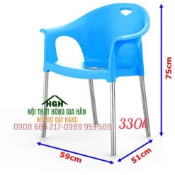 Ghế cafe nhựa đúc màu xanh dương - HGH2418