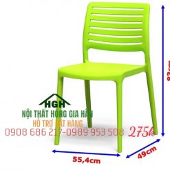 Ghế nhựa đúc màu xanh - HGH2411