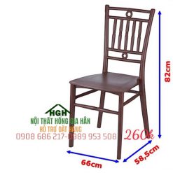 Ghế nhựa bamboo màu nâu - HGH25100
