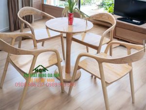 Bộ bàn ghế gỗ NEVA cafe - HGH1124