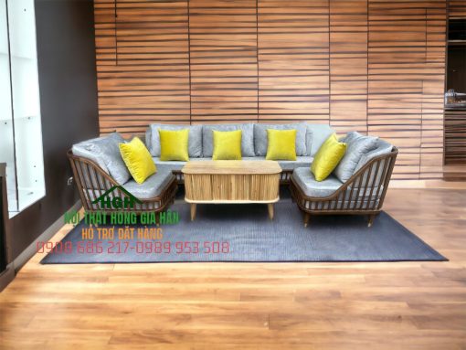 Bộ bàn ghế sofa gỗ hiện đại - HGH1110