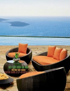 Bộ bàn ghế sofa cao cấp decor ngoài biển - HGH71210